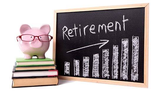 Piggy Bank with Retirement Graph